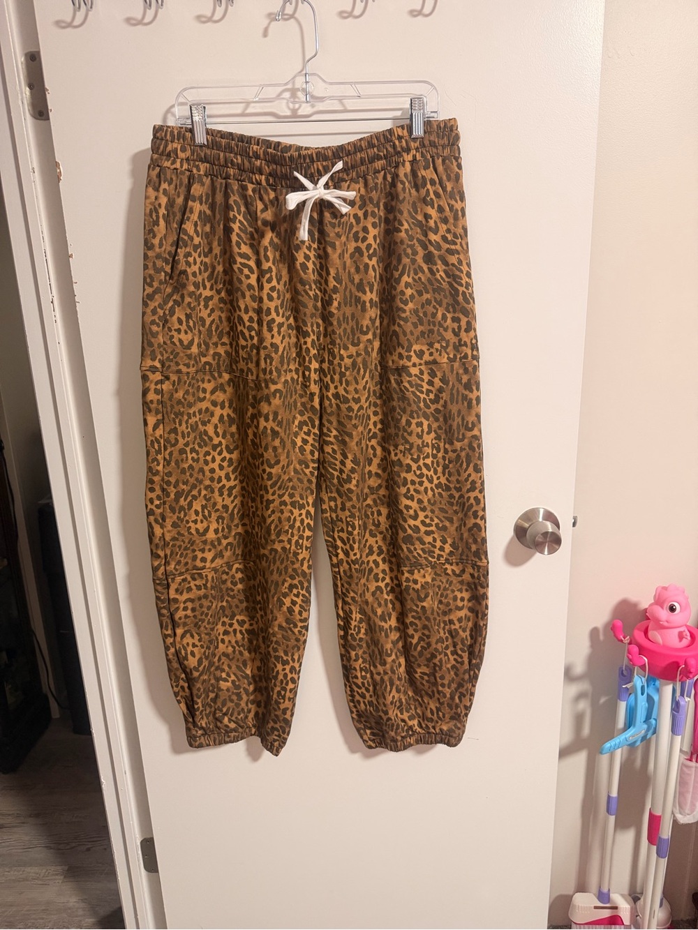 Amazon Leopard Print Jogger Pants - Brown & Black